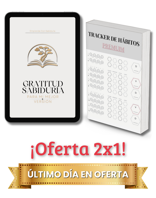 Diario de Gratitud y Consciencia (Gold Edition) + Tracker de Hábitos